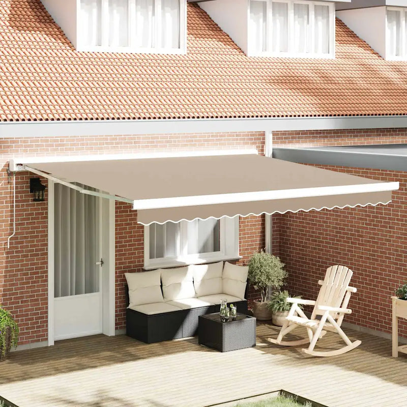 Awning Replacement Fabric Beige 4 x 3,5 m Polyester