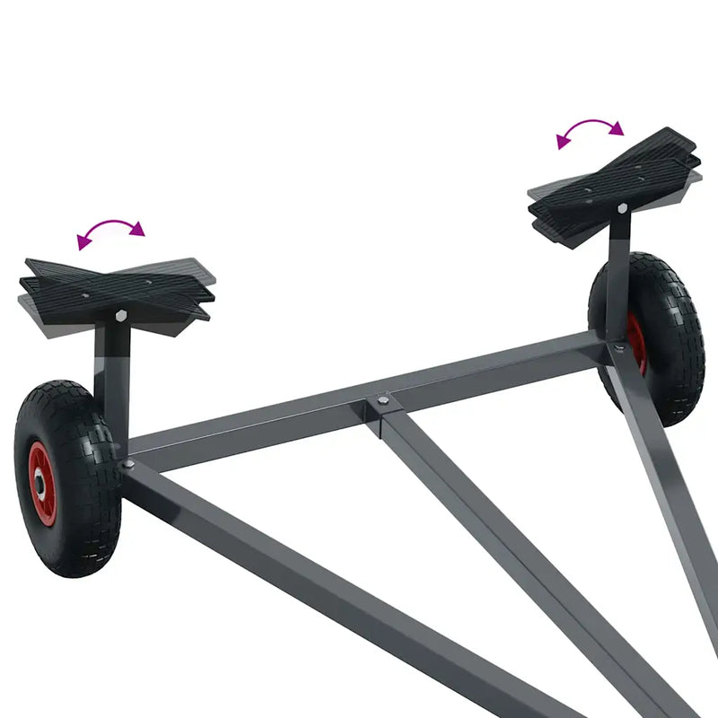 Boat Trailer Silver 302 x 107 x 42 cm Steel