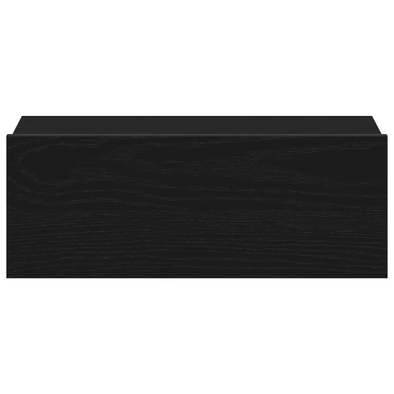 Floating Nightstands 2 pcs Black Oak 40x32x15 cm Engineered Wood