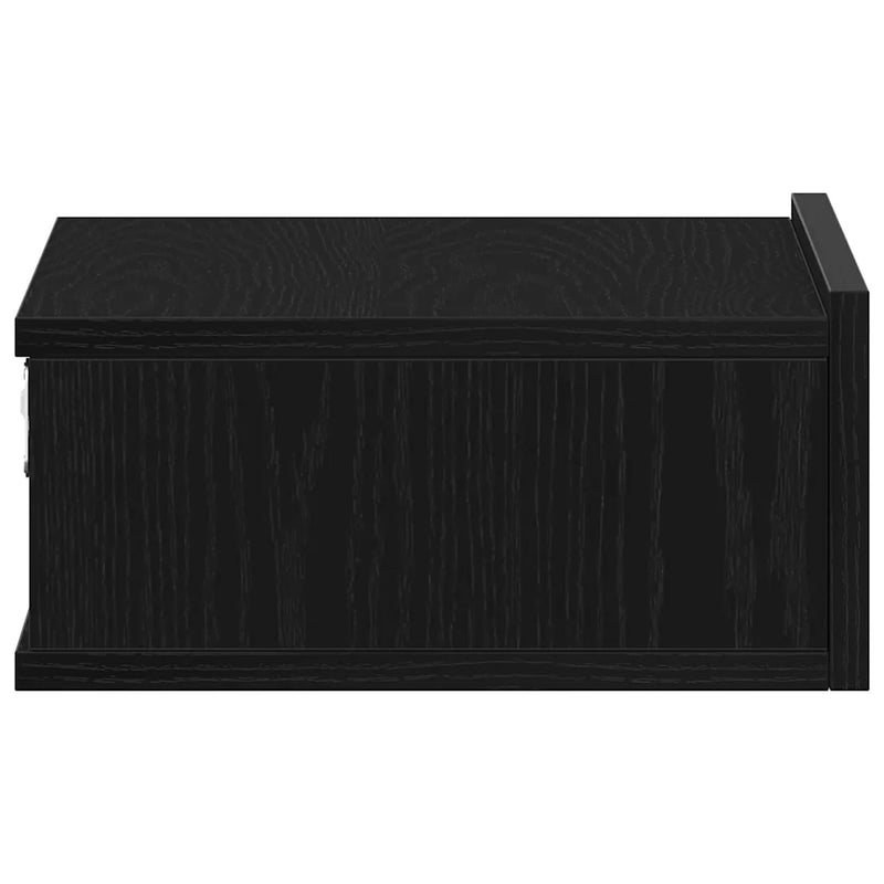 Floating Nightstands 2 pcs Black Oak 40x32x15 cm Engineered Wood