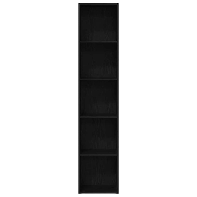 vidaXL Book Cabinet Black Oak 40x30x189 cm Engineered Wood