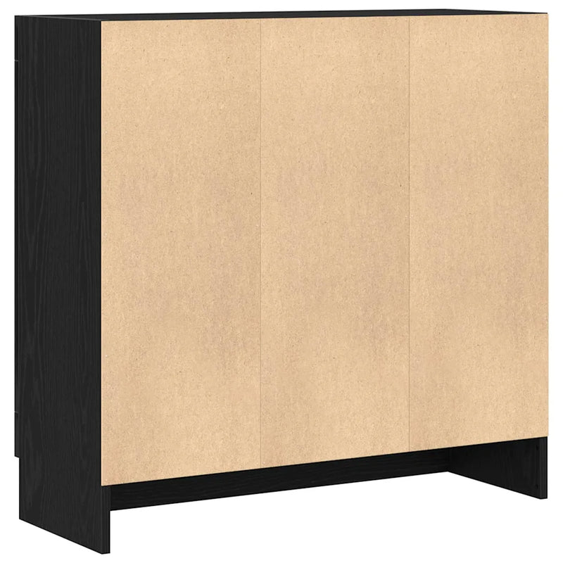 Book Cabinet Black Oak 82,5 x 30,5 x 80 cm Engineered Wood