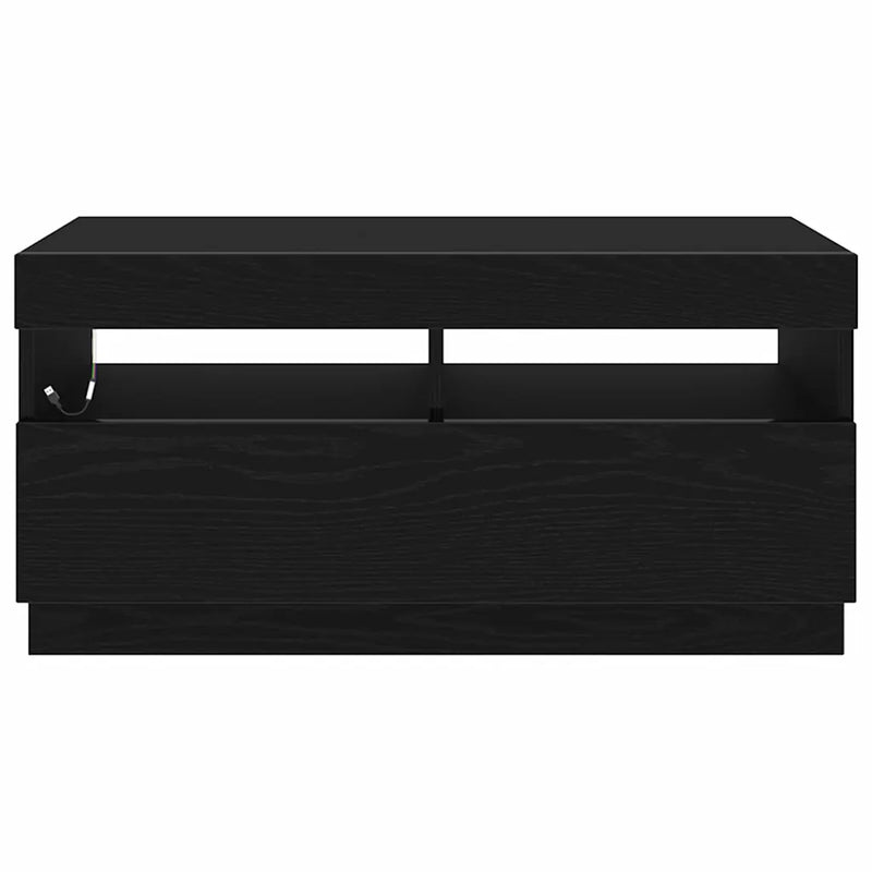TV Cabinet Black Oak 80 x 35 x 40 cm Engineered Wood