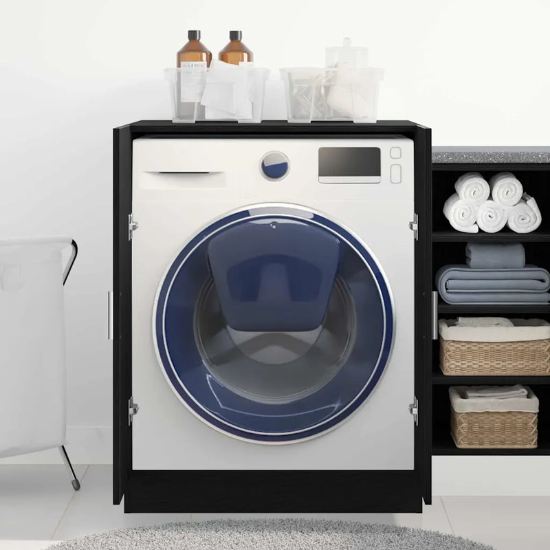 Washing Machine Cabinet Black Oak 70,5 x 71,5 x 91,5 cm