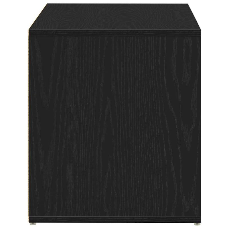 Hall Bench Black Oak 80 x 40 x 45 cm Engineered Wood