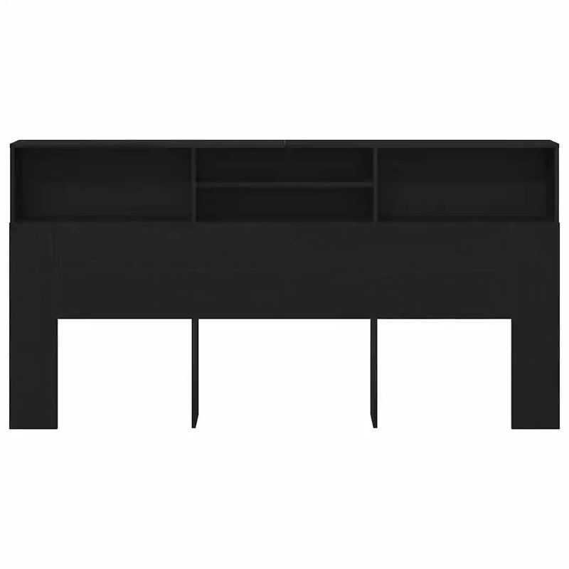 Headboard Cabinet Black Oak 200 x 19 x 103,5 cm Engineered Wood