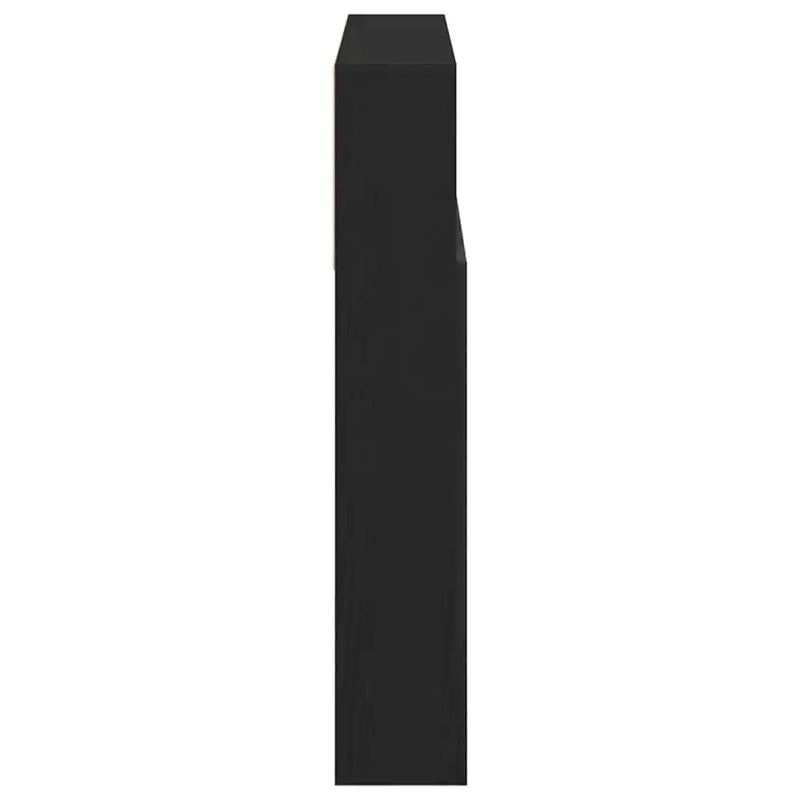 Headboard Cabinet Black Oak 200 x 19 x 103,5 cm Engineered Wood