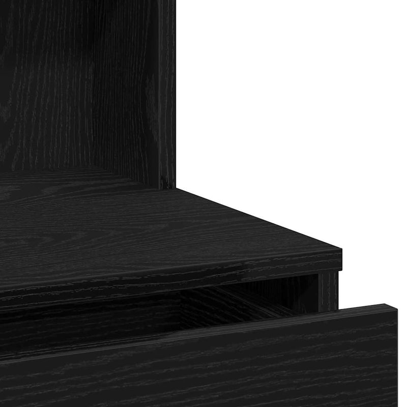vidaXL Dressing Table Black Oak 60 x 40 x 140 cm Engineered Wood