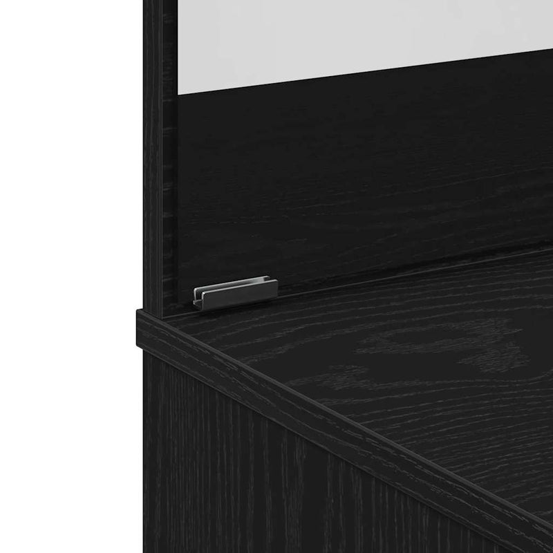 vidaXL Dressing Table Black Oak 74,5 x 40 x 141 cm Engineered Wood