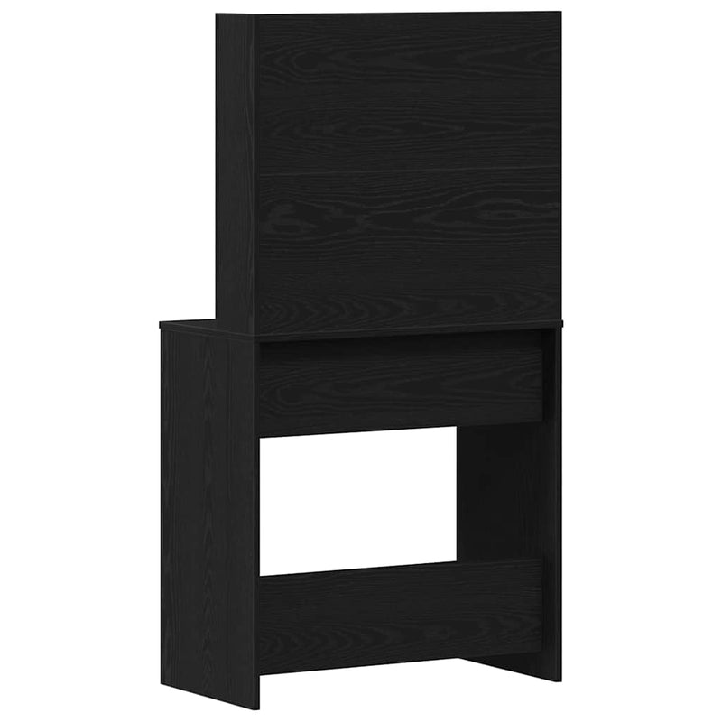 vidaXL Dressing Table Black Oak 74,5 x 40 x 141 cm Engineered Wood