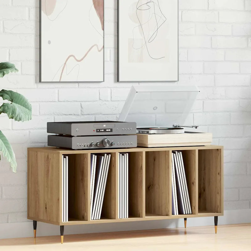 Record Cabinet Artisan oak 100 x 38 x 48 cm Engineered Wood
