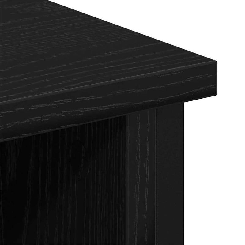 vidaXL TV Cabinet Black oak 100 x 35 x 45 cm Engineered wood