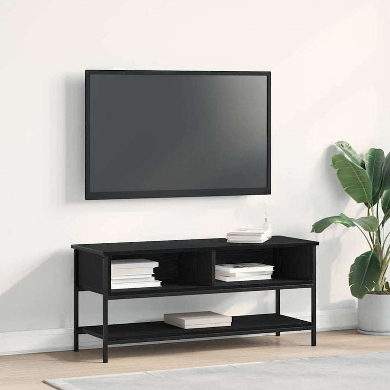 vidaXL TV Cabinet Black oak 100 x 35 x 45 cm Engineered wood