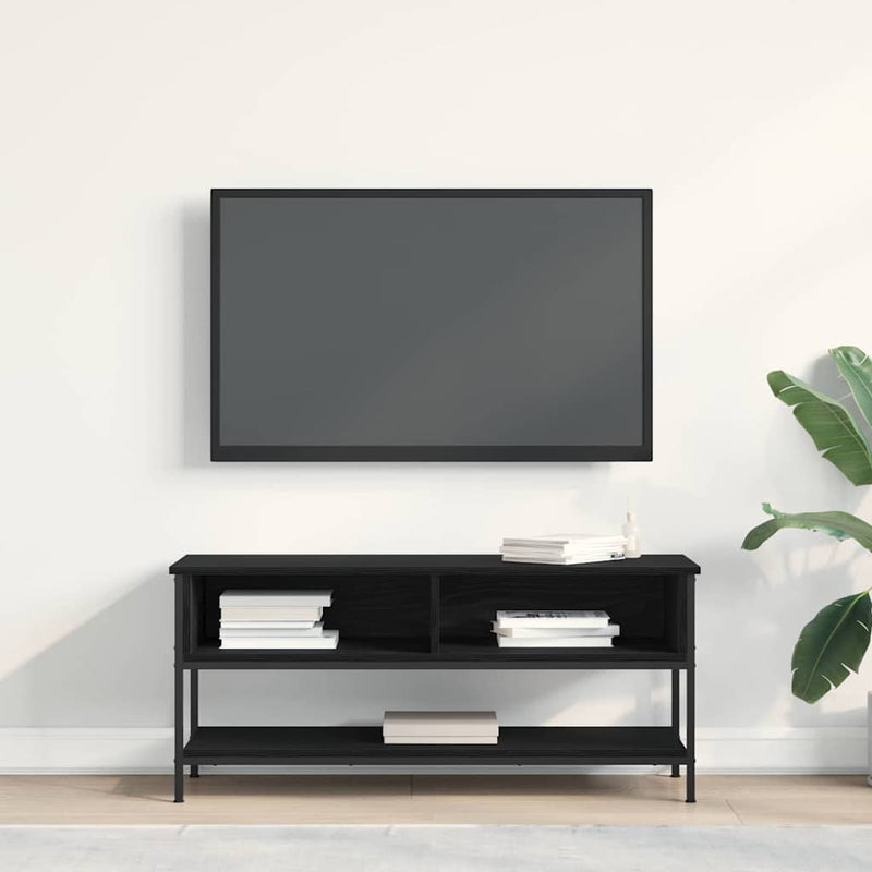 vidaXL TV Cabinet Black oak 100 x 35 x 45 cm Engineered wood
