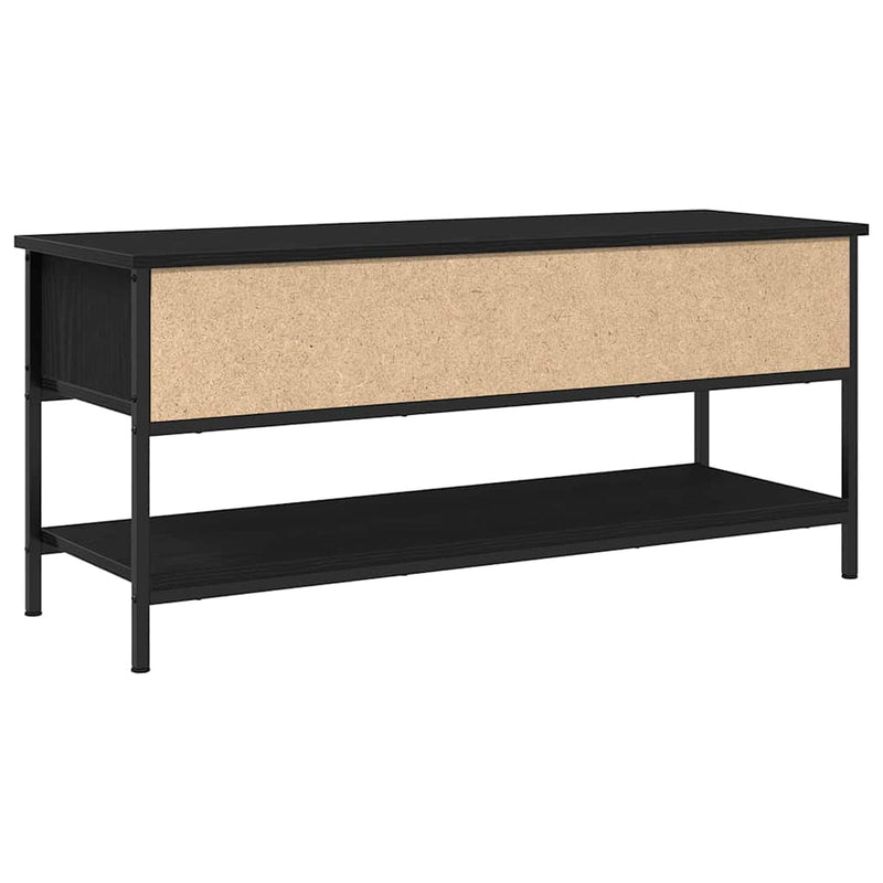 vidaXL TV Cabinet Black oak 100 x 35 x 45 cm Engineered wood
