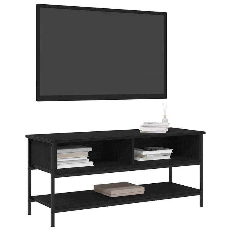 vidaXL TV Cabinet Black oak 100 x 35 x 45 cm Engineered wood
