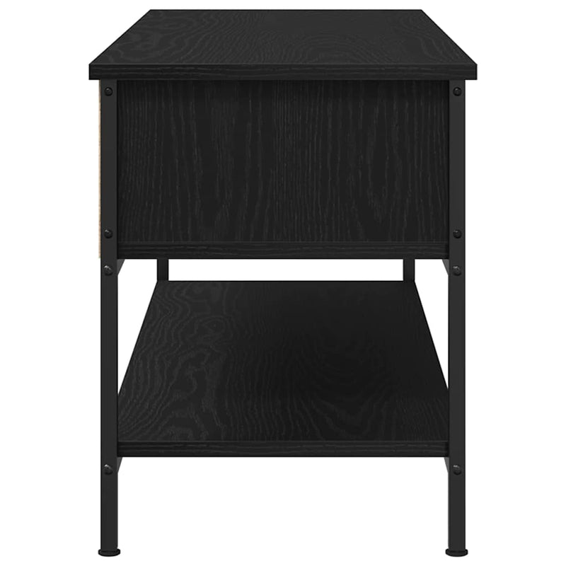 vidaXL TV Cabinet Black oak 100 x 35 x 45 cm Engineered wood