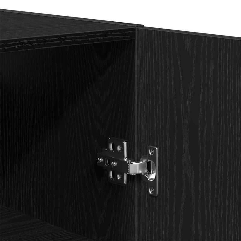 vidaXL Wall Cabinet Black oak 60 x 31 x 60 cm Engineered Wood