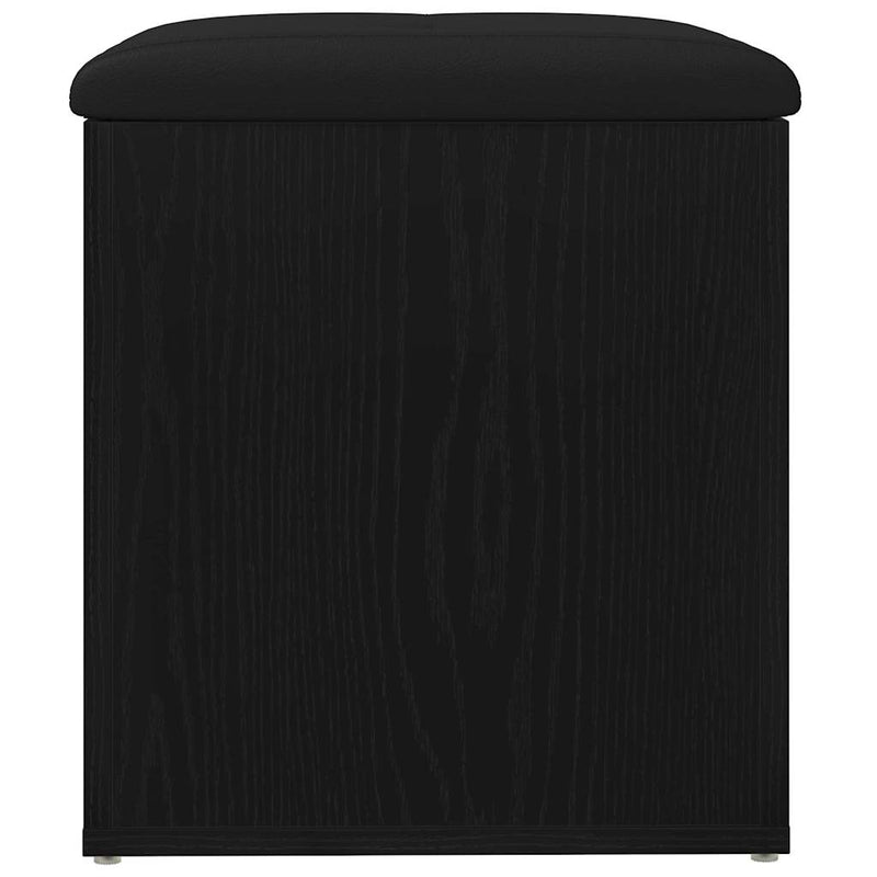 vidaXL Storage Bench Black Oak 42 x 42 x 45 cm Engineered Wood