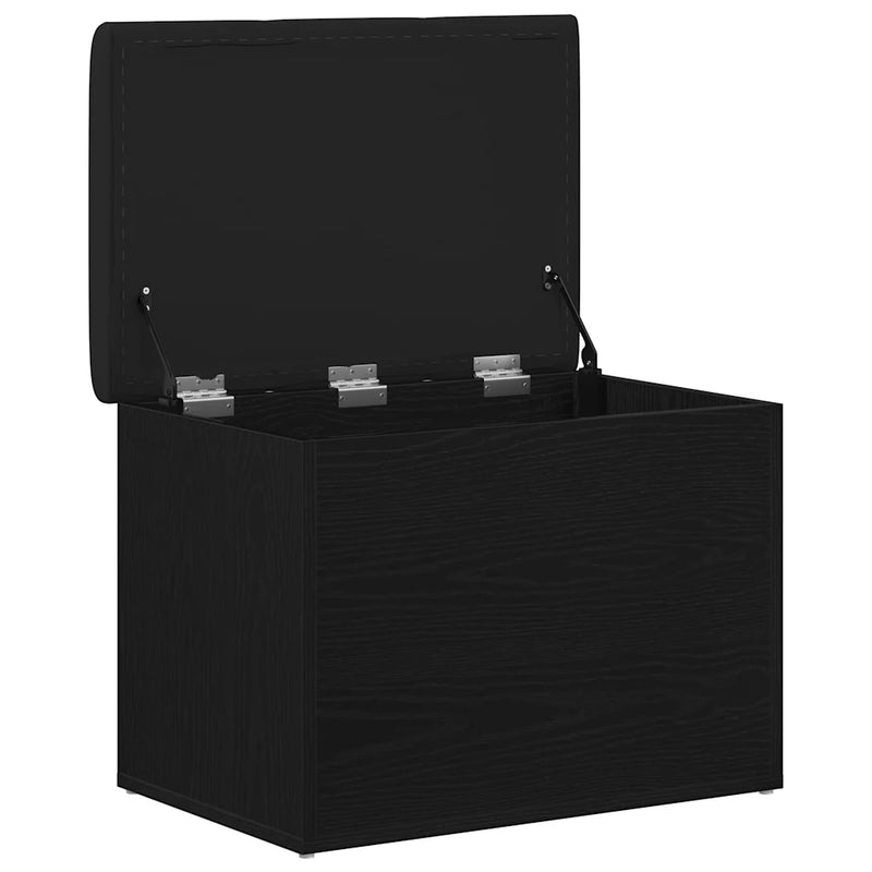 Storage Bench Black oak 62 x 42 x 45 cm Engineered Wood