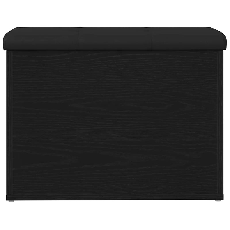 Storage Bench Black oak 62 x 42 x 45 cm Engineered Wood