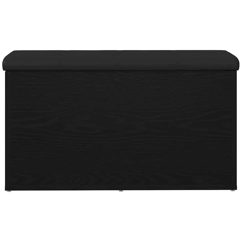 vidaXL Storage Bench Black Oak 82 x 42 x 45 cm Engineered Wood