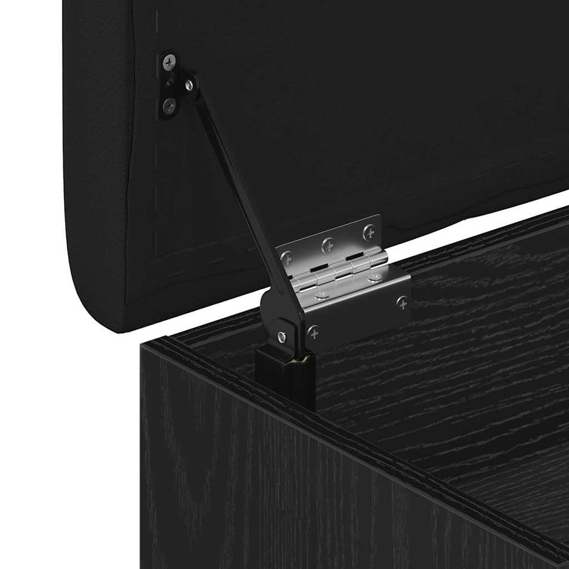 vidaXL Storage Bench Black oak 102 x 42 x 45 cm Engineered Wood