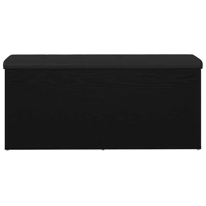 vidaXL Storage Bench Black oak 102 x 42 x 45 cm Engineered Wood