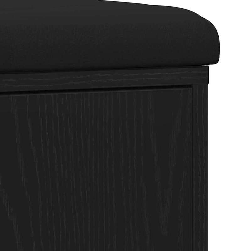 vidaXL Shoe Bench with Drawer Black 100 x 30 x 48 cm Engineered wood