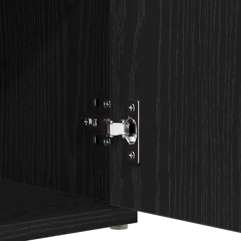 vidaXL Shoe Bench with Drawer Black 100 x 30 x 48 cm Engineered wood