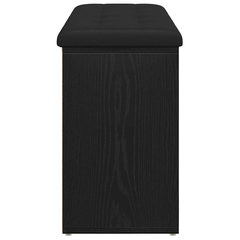 vidaXL Shoe Bench with Drawer Black 100 x 30 x 48 cm Engineered wood