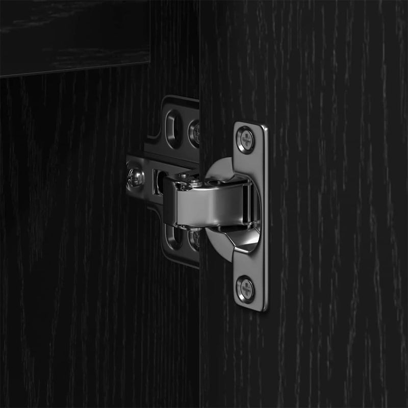 vidaXL Bathroom Sink Cabinet Black Oak 60 x 30 x 60 cm Engineered Wood