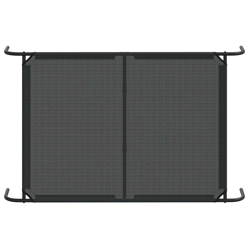 vidaXL Elevated Dog Bed Black 130x80x20 cm Textilene and Steel