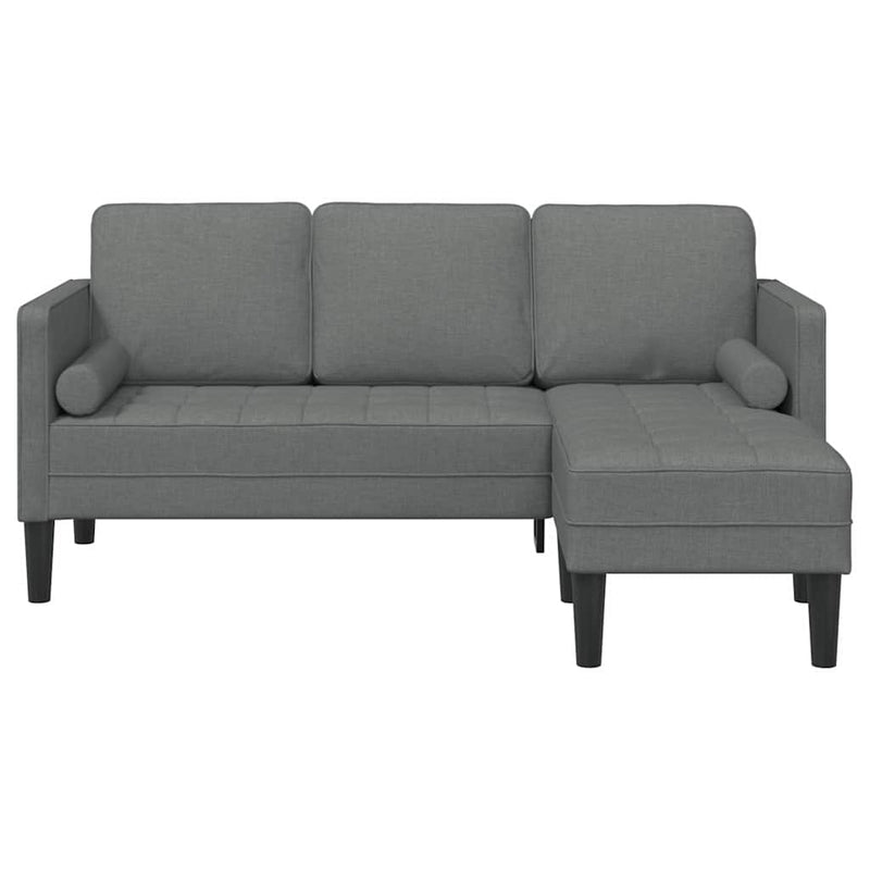 vidaXL Sofa Set with Cushion Dark Grey 173 x 131 x 67 cm Polyester