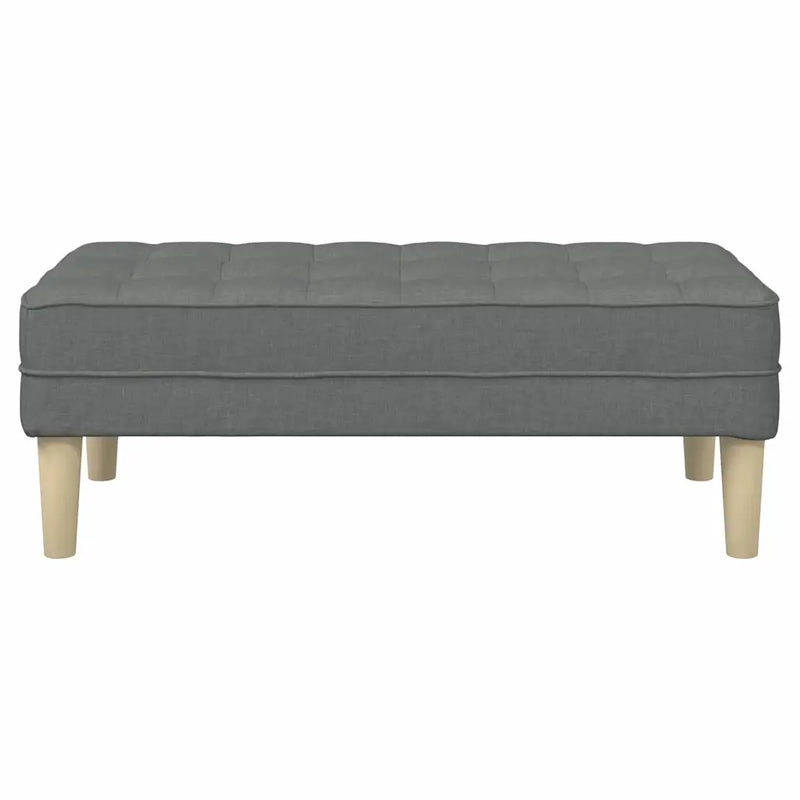 Bench with Cushion Dark Grey 113 x 57 x 39 cm Fabric