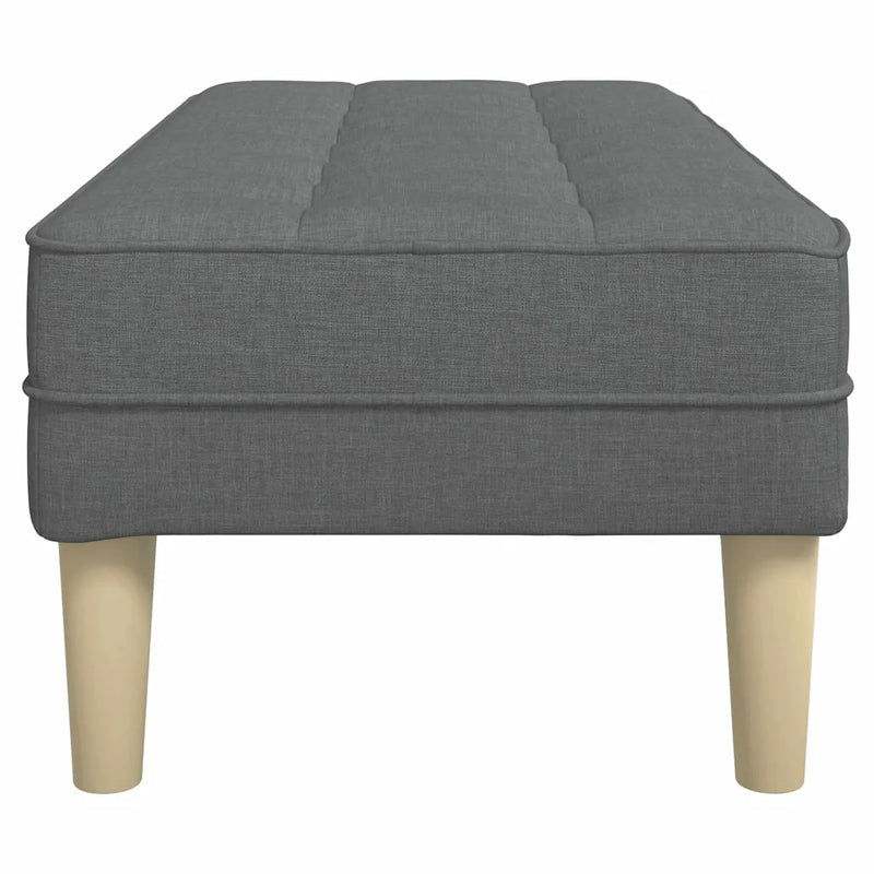 Bench with Cushion Dark Grey 113 x 57 x 39 cm Fabric