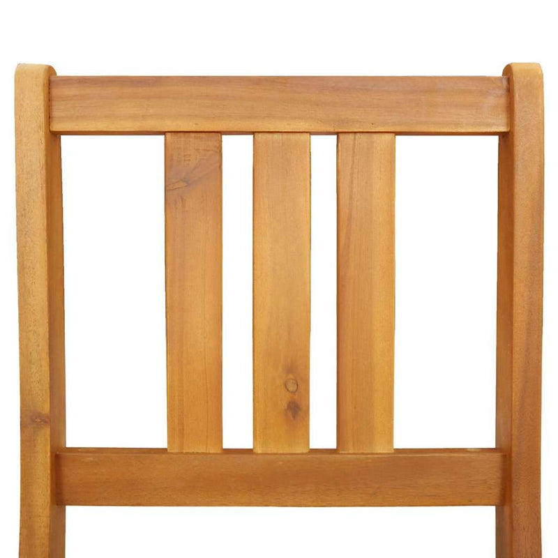 vidaXL Garden Chair Folding 2 pcs Oil Natural 40 x 42 x 85 cm