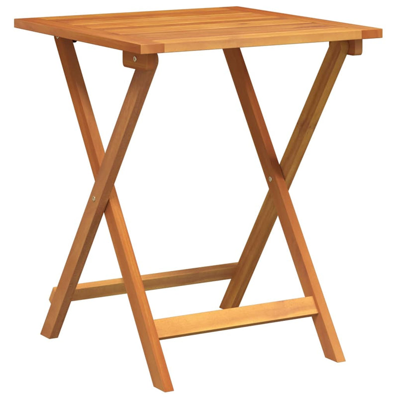 vidaXL Bistro Set Folding 3 pcs Oil Natural Solid Acacia Wood