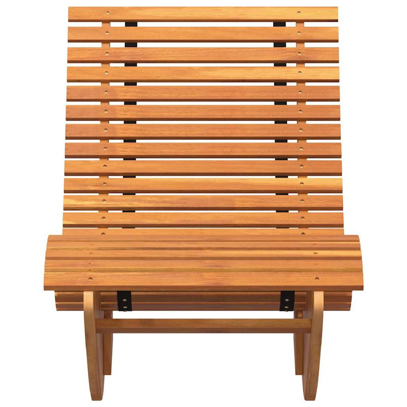 vidaXL Rocking Sun Loungers 2 pcs Brown 154 x 60 x 74 cm