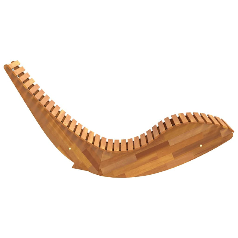 vidaXL Lounger 2-person 2 pcs Brown 154 x 60 x 74 cm Solid Acacia Wood