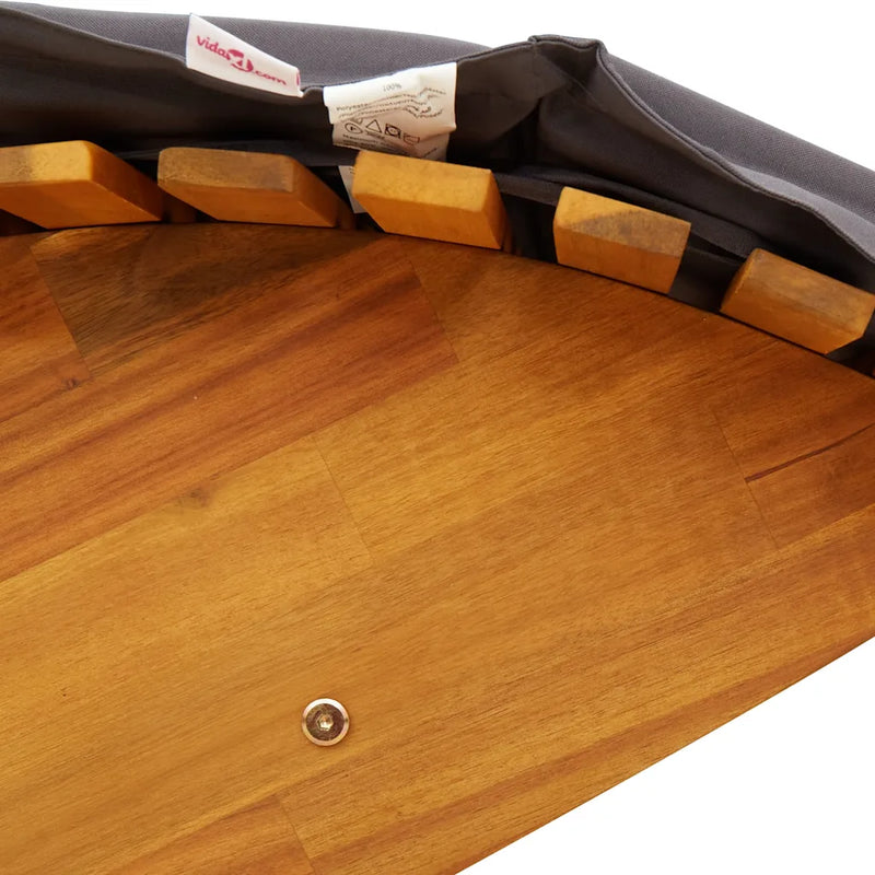 Rocking Sun Lounger with Cushion Solid Wood Acacia