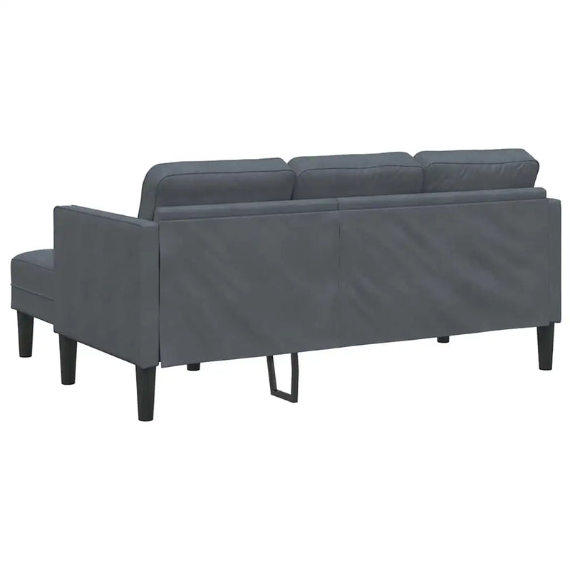 Sofa Set 2 pcs Dark Grey Polyester