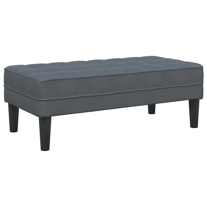 Sofa Set 2 pcs Dark Grey Polyester
