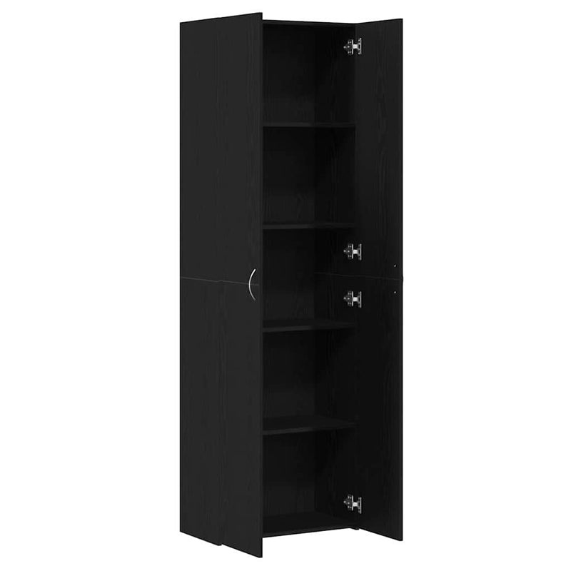 vidaXL Office Cabinet Black oak 60 x 32 x 190 Engineered wood