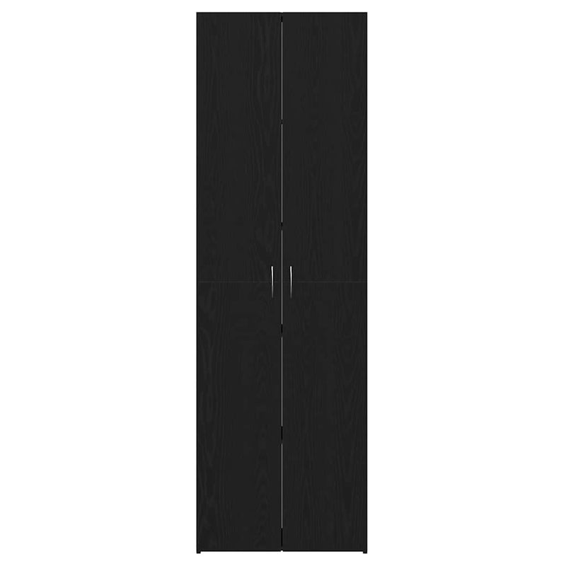 vidaXL Office Cabinet Black oak 60 x 32 x 190 Engineered wood