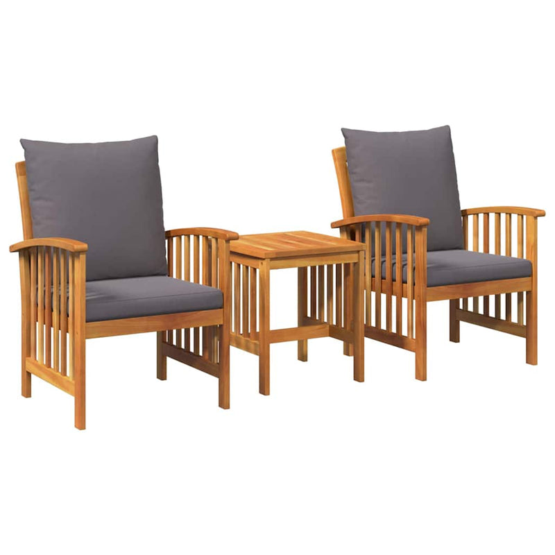 vidaXL Garden Sofa Set 3 pcs Oil Natural Solid Acacia Wood