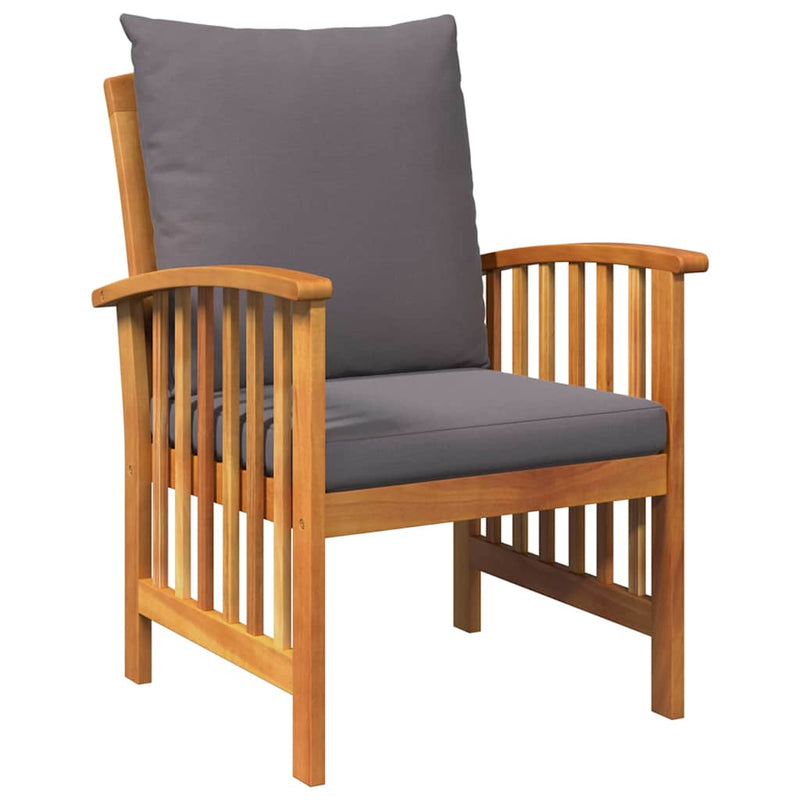 vidaXL Garden Sofa Set with Cushion 3 pcs Brown Solid acacia wood
