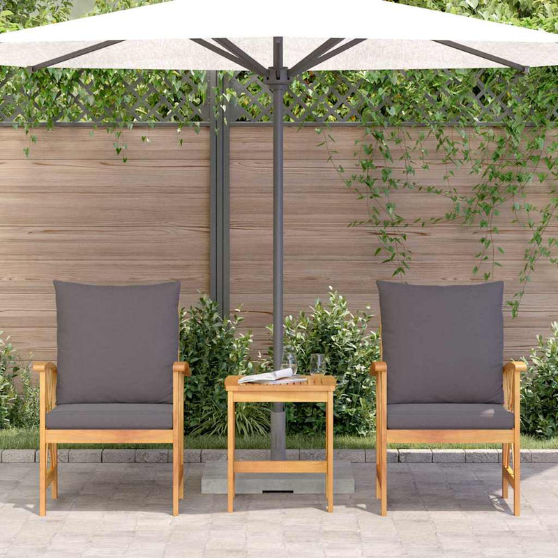 vidaXL Garden Sofa Set 3 pcs Oil Natural Solid Acacia Wood