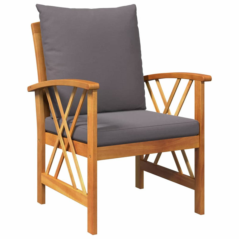 vidaXL Garden Sofa Set 3 pcs Oil Natural Solid Acacia Wood