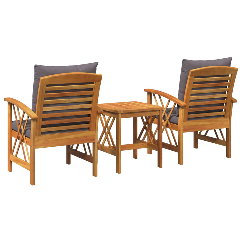 vidaXL Garden Sofa Set 3 pcs Oil Natural Solid Acacia Wood